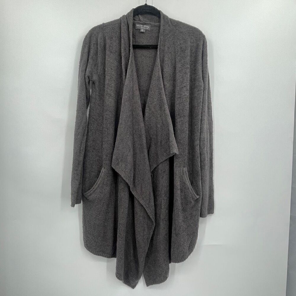 Barefoot Dreams Gray Cozychic Lite Knit High-Low Cardigan Sweater Size S/M